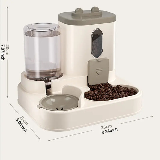 Revolutionary Automatic Cat Feeder & Water Dispenser Combo - Durable Plastic Design for Effortless Pet Care