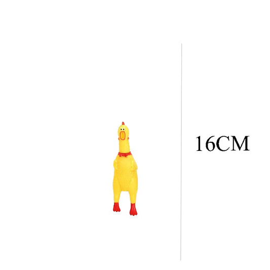 Hilarious Squeaky Chicken Toy for Dogs - Perfect Rubber Chew Toy for Small and Large Pups!