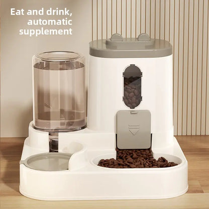 Revolutionary Automatic Cat Feeder & Water Dispenser Combo - Durable Plastic Design for Effortless Pet Care