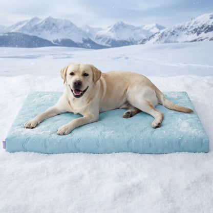 Lesure Cooling Orthopedic Dog Mat - Q-Max>0.5 Cooling Technology with Washable Cover and Non-Slip Egg Crate Foam for Extra Large Dogs