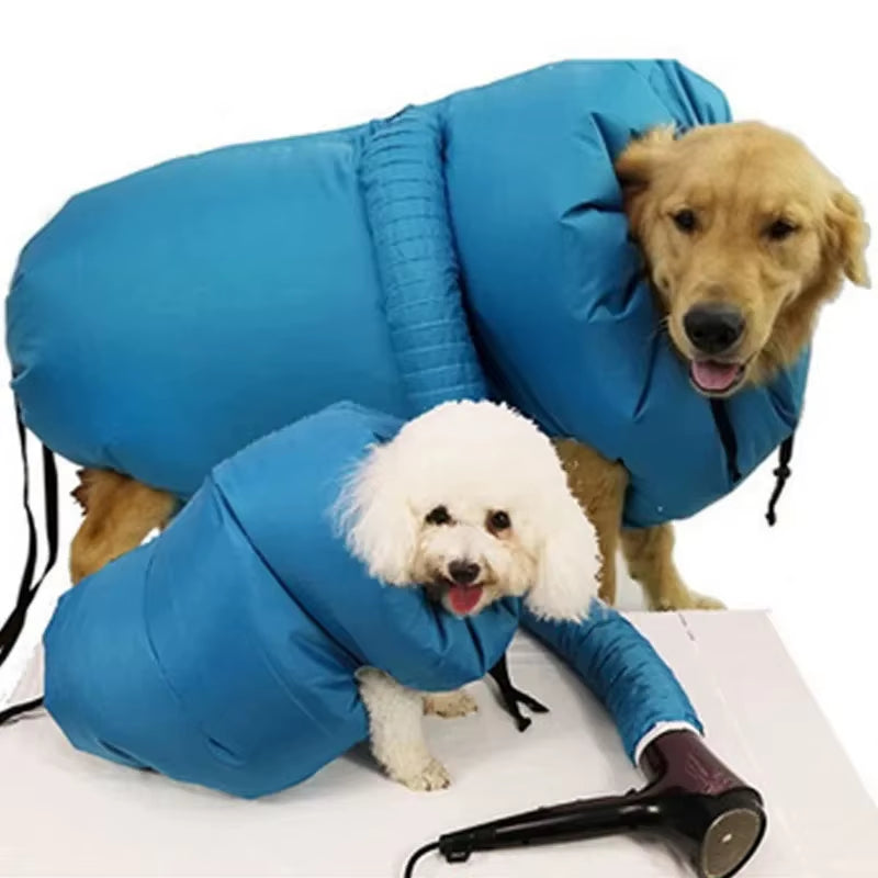 Portable Folding Dog Hair Dryer and Pet Drying Bag - Efficient Pet Grooming Accessory for Winter Care