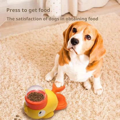 Engaging Duck-Shaped Interactive Dog Puzzle Treat Dispenser - Adjustable for All Breeds, Promotes Healthy Eating & Mental Stimulation