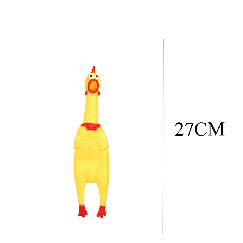 Hilarious Squeaky Chicken Toy for Dogs - Perfect Rubber Chew Toy for Small and Large Pups!