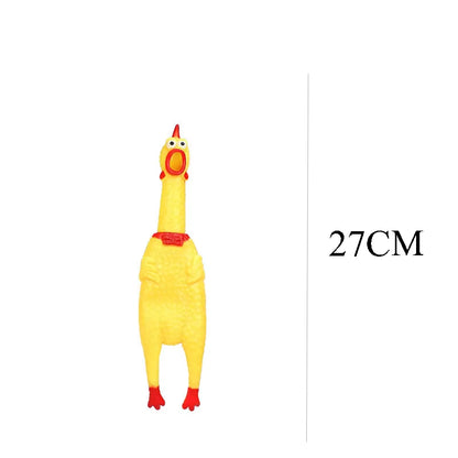 Hilarious Squeaky Chicken Toy for Dogs - Perfect Rubber Chew Toy for Small and Large Pups!