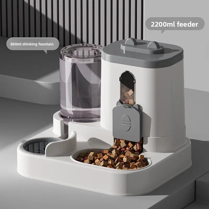 Revolutionary Automatic Cat Feeder & Water Dispenser Combo - Durable Plastic Design for Effortless Pet Care