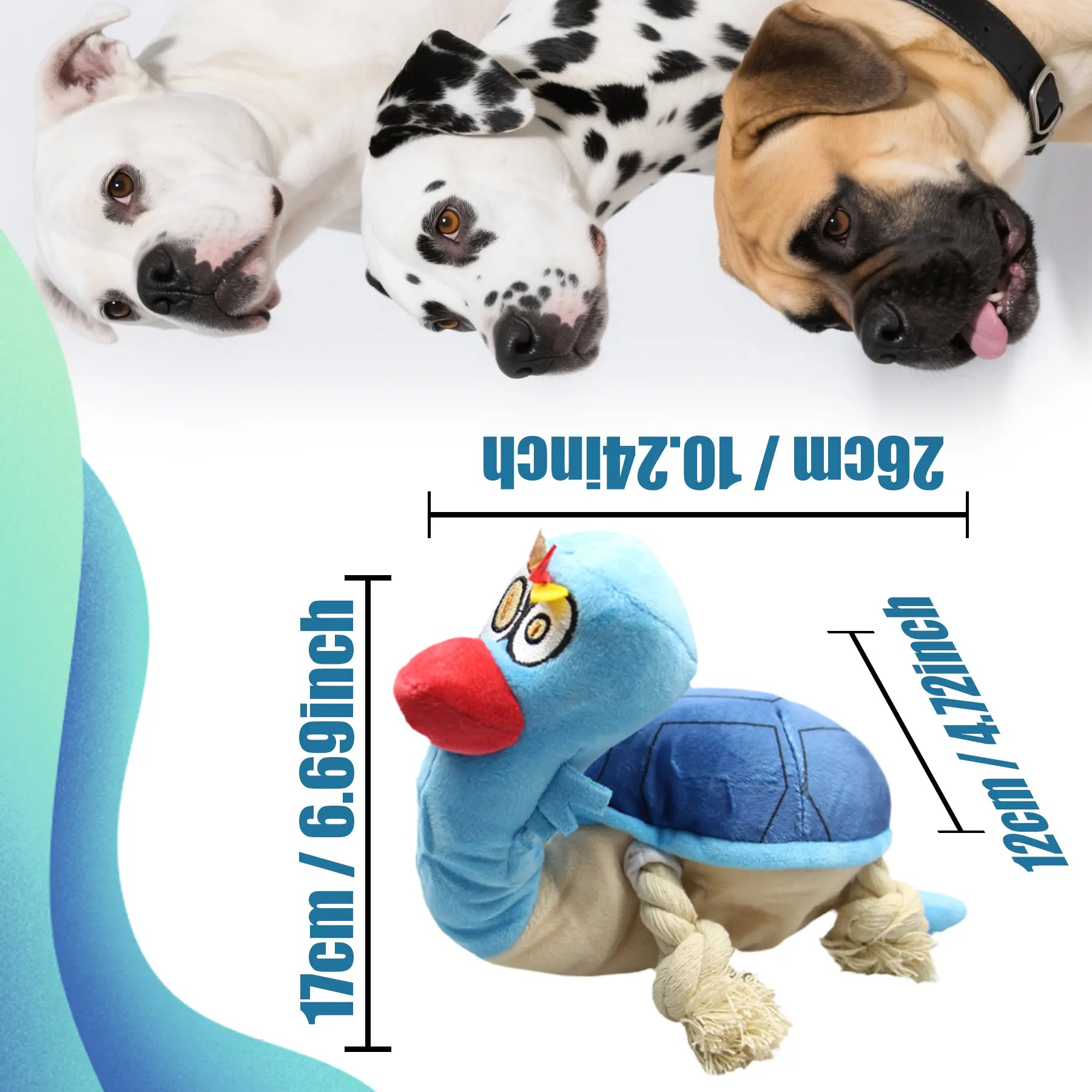 Exciting Turtle Squeaky Plush Tug Toy with Rope Limbs - Interactive Fun for Dogs to Relieve Boredom!