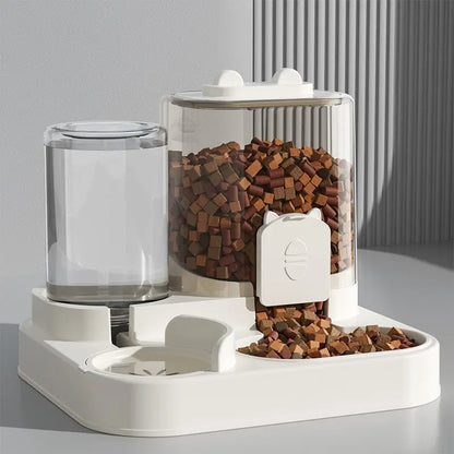 Revolutionary Automatic Cat Feeder & Water Dispenser Combo - Durable Plastic Design for Effortless Pet Care