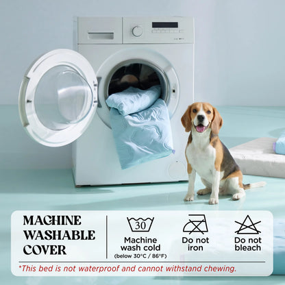 Lesure Cooling Orthopedic Dog Mat - Q-Max>0.5 Cooling Technology with Washable Cover and Non-Slip Egg Crate Foam for Extra Large Dogs