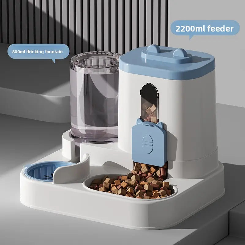 Revolutionary Automatic Cat Feeder & Water Dispenser Combo - Durable Plastic Design for Effortless Pet Care