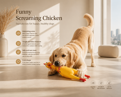Hilarious Squeaky Chicken Toy