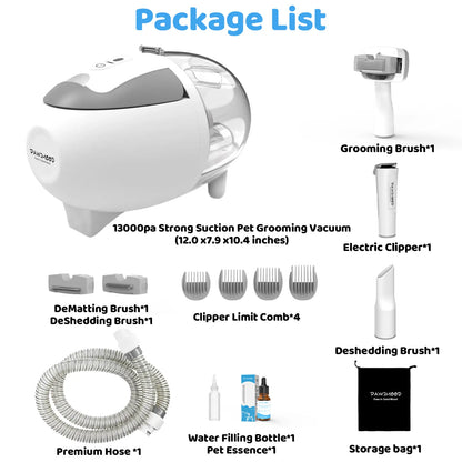 Revolutionize Your Pet Grooming with the Pawimood 5-In-1 Grooming Vacuum – Powerful 13000PA Suction, 2L Dust Capacity, and Complete Grooming Kit for Pet Owners!