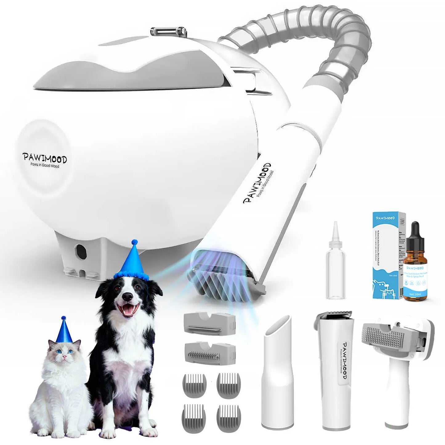 Revolutionize Your Pet Grooming with the Pawimood 5-In-1 Grooming Vacuum – Powerful 13000PA Suction, 2L Dust Capacity, and Complete Grooming Kit for Pet Owners!
